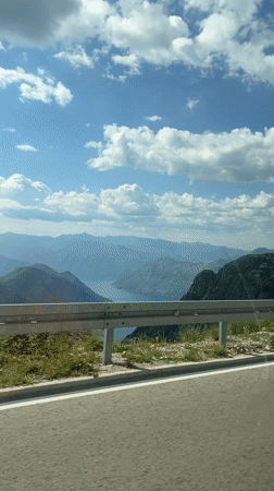 Casual sightseeing moments documented in Montenegro mountain region