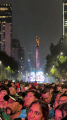Mexico City streets packed for late-night soccer watch party