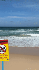 Swimmers ignore dangerous current warnings at Thai beach