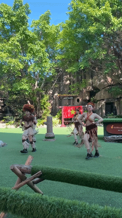 Tribal dance performance captured at VinWonders Nha Trang theme park