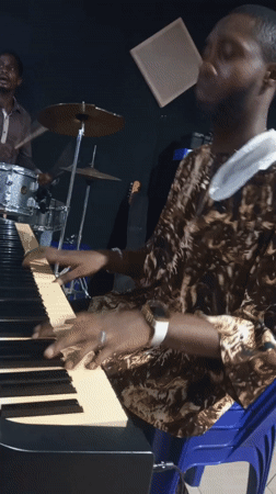 Musicians record session at LifeSpring Family studio in Onitsha