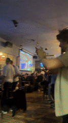 England vs Croatia, 3-2, watched live in a London pub