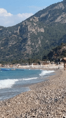 Early morning beach scenes documented in Fethiye, Turkey