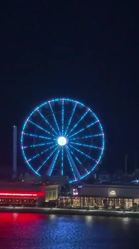 Dubai's Ain Dubai Ferris wheel displays colorful LED light show