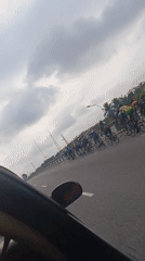 Organized cycling event observed on Nigerian road