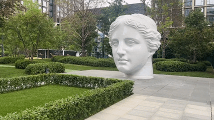 Luxury complex in Russia: exotic cars, sculptures, and upscale grounds
