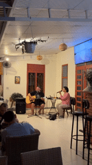 Musical duo performs at restaurant in Bắc Nha Trang
