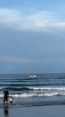 Families enjoy beach day in Lhokseumawe, Indonesia