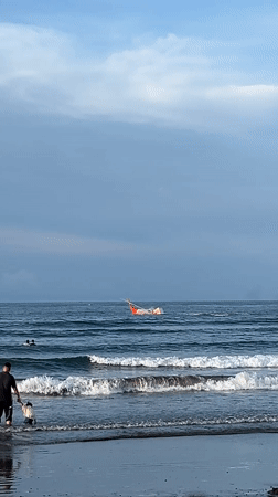 Families enjoy beach day in Lhokseumawe, Indonesia