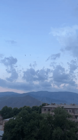 Construction and open skies over Gladzor, Armenia