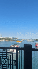 Evening activity documented at Chicago's Navy Pier tourist area
