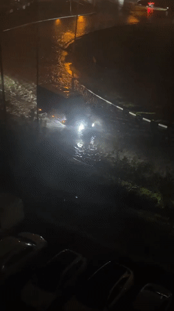Flooding blocks Stavropol streets as vehicles navigate waterlogged roads