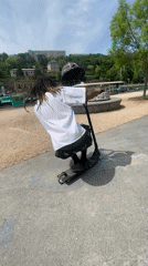 Scooter trick performed in Lyon urban area