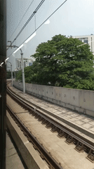 Train passenger films elevated railway journey in Dhaka