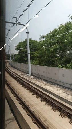 Train passenger films elevated railway journey in Dhaka