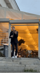 Street violinist performs on steps in Nizhny Novgorod