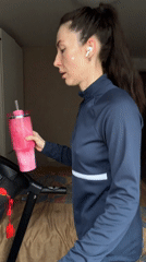Woman with coffee cup spotted in Perm, Russia