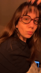 Woman records selfie video in London Friday evening