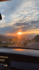 Sunset drive through Dilijan's mountain roads, Armenia