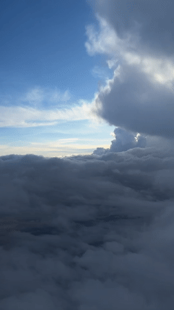 Aerial view captures dense cloud layer over Vilobí d'Onyar
