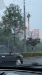 Rainy day traffic observed in Zhangjiajie, China