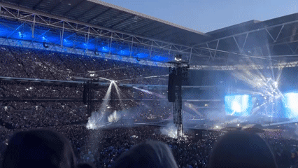 Packed London stadium lights up for a major concert
