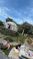 Mixed activities at outdoor gathering in Dobra Voda
