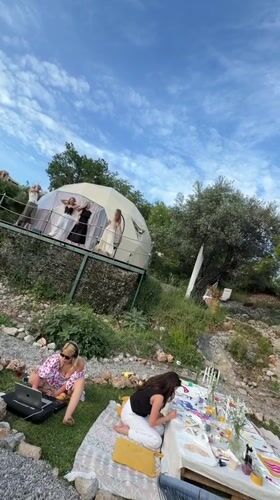 Mixed activities at outdoor gathering in Dobra Voda