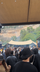 Crowd gathers for outdoor music event in Montanejos