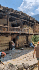 Rural village life documented in Burwa, India morning scenes