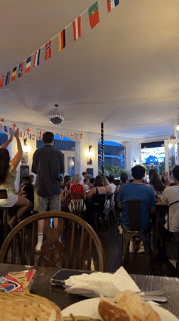 Evening at The Queens Arms pub in London