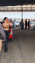 Photoshoot day at a modified car meet in Arica, Chile