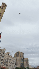 Crowd gathers in València square wearing green, yellow