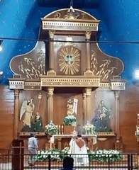Evening religious service documented at Chilean sanctuary in Pozo Almonte