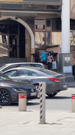 Flag-waving demonstration and coffee shop visit captured in Kragujevac