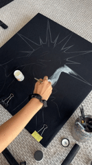 Morning art session and pet care in Krasnoyarsk apartment