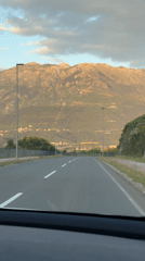 Driver records empty mountain road in Montenegro