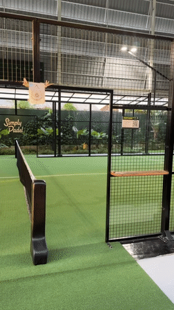 Woman plays padel tennis at Denpasar facility