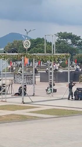 Tactical demonstration and public ceremony near Xuan Huong Lake, Da Lat