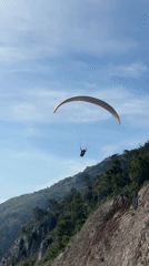Paragliding observed over coastal mountains in Brajici, Montenegro
