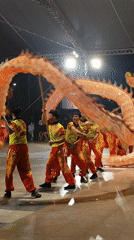 Dragon dance performance captured in Da Lat, Vietnam