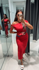 Fitting room session in Bodrum boutique