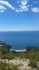 Adriatic overlook captured from Montenegro memorial viewpoint