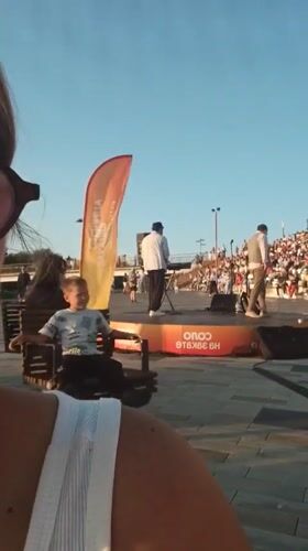 Live outdoor music performance on a summer afternoon in Nizhny Novgorod