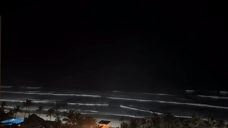 Late night leisure moments captured at Acapulco beachfront resort