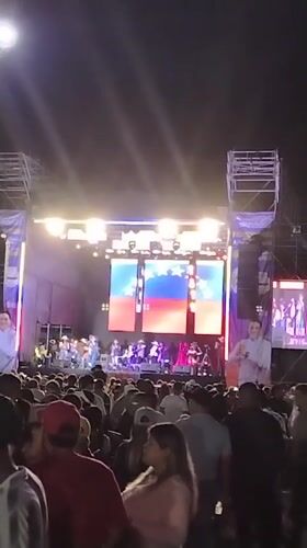 Band performs to large crowd in Tinaquillo, Venezuela