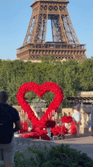 Marriage proposal setup draws attention near the Eiffel Tower