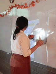 School morning in Kediri: classroom activity and campus surroundings