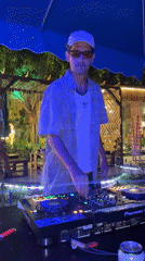 DJ session and twilight landscape scenes