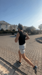 Morning run along Fethiye's waterfront promenade